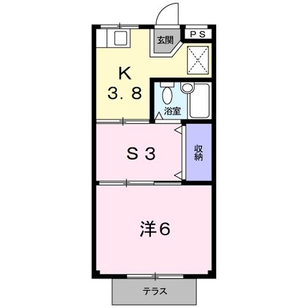 北楠駅 徒歩13分 1階の物件間取画像